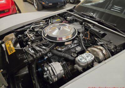 1981 Silver/Dark Blue C3 Corvette Blue Leather Int For Sale