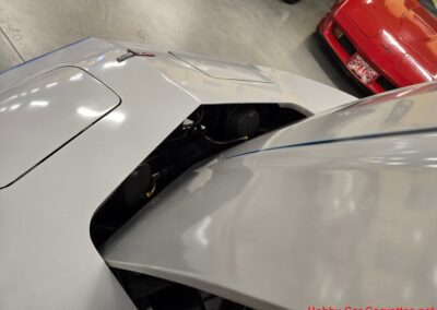 1981 Silver/Dark Blue C3 Corvette Blue Leather Int For Sale