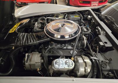 1981 Silver/Dark Blue C3 Corvette Automatic Blue Leather Int For Sale