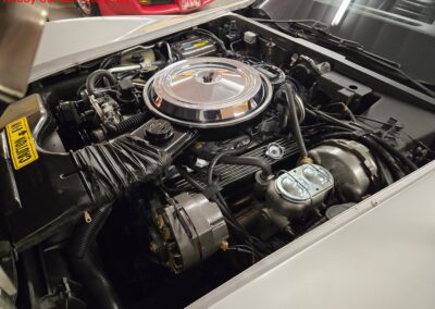 1981 Silver/Dark Blue C3 Corvette Automatic Blue Leather Int For Sale
