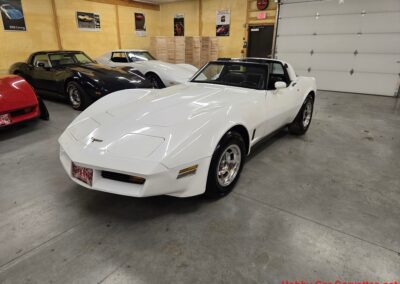 1981 White Corvette 4spd Black Interior T Top