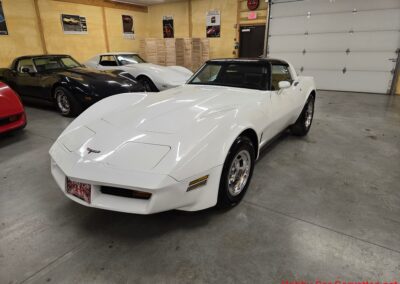 1981 White Corvette 4spd Black Interior T Top