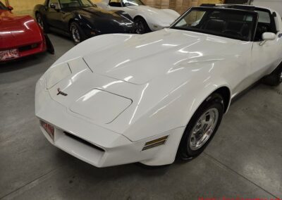 1981 White Corvette 4spd Black Interior T Top