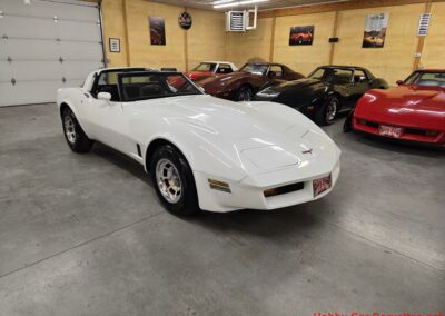 1981 White Corvette 4spd Black Interior T Top