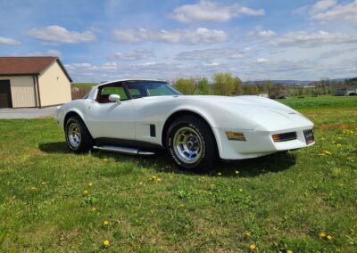 1981 White Corvette Cinnabar Interior T-Top