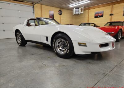1981 White C3 Corvette Cinnabar Interior T-Top