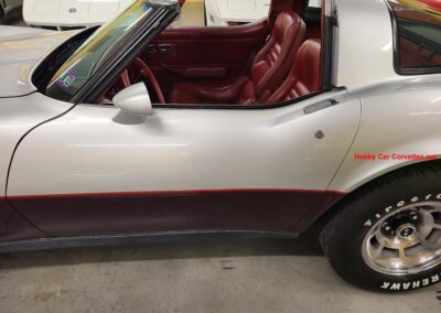1982 Silver Dark Claret Corvette For Sale