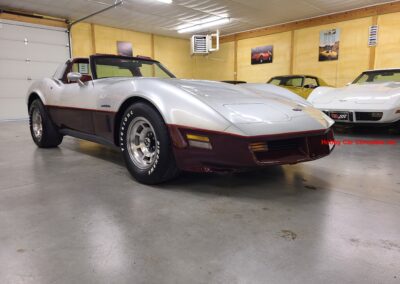 1982 Silver Dark Claret Corvette For Sale