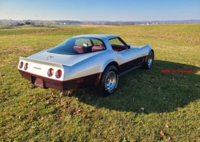 1982 Silver Dark Claret Corvette For Sale
