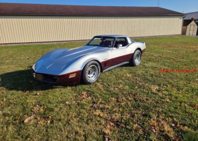 1982 Silver Dark Claret Corvette For Sale