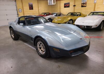 1982 Silver Blue Dark Blue Corvette For Sale