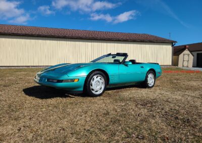 1991 Turquoise Metallic Corvette Convertible For Sale