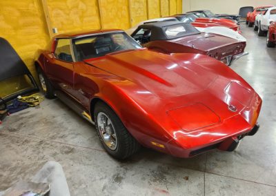 1975 Candy Apple Red Corvette 4 speed T Top For Sale