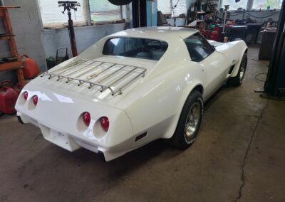 1975 White Corvette Stingray T Top Black Int