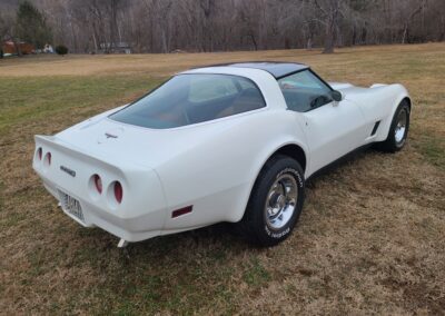 1981 White Corvette Cinnabar Inteior T-Top