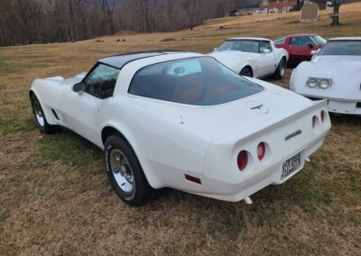 1981 White Corvette Cinnabar Inteior T-Top