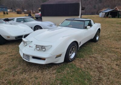 1981 White Corvette Cinnabar Inteior T-Top