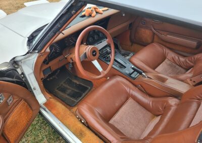 1981 White Corvette Cinnabar Inteior T-Top