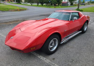 1973 Red Corvette 454 Big Block Black Interior For Sale