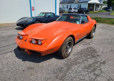1976 Orange Flame Corvette 4 Speed Manual For Sale