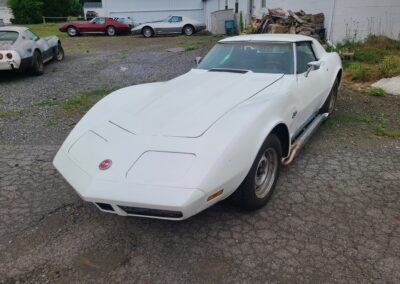 1974 White Corvette Black Interior 4spd For Sale