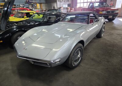 1968 Silverstone Silver Corvette Stingray Convertible Manual For Sale