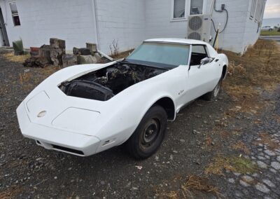 1974 White Corvette Black Interior 4spd For Sale