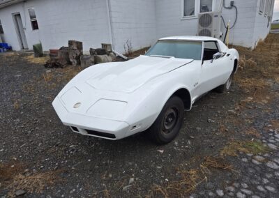 1974 White Corvette Black Interior 4spd For Sale