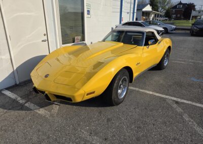 1975 Bright Yellow Corvette Convertible Four Speed For Sale