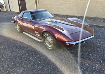 1968 Burgundy Corvette Convertible 350Hp 4spd For Sale