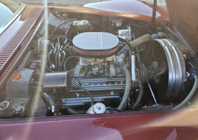 1968 Burgundy Corvette Convertible 350Hp 4spd For Sale