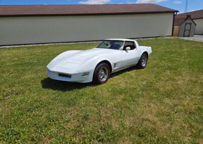 1980 White Corvette Red Interior Hot Rod For Sale