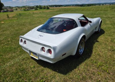 1980 White Corvette Red Interior Hot Rod For Sale
