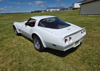 1980 White Corvette Red Interior Hot Rod For Sale