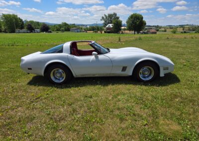 1980 White Corvette Red Interior Hot Rod For Sale