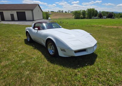 1980 White Corvette Red Interior Hot Rod For Sale