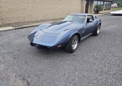 1975 Steel Blue Corvette 4spd Manual