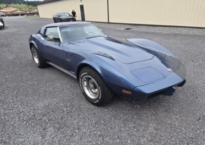 1975 Steel Blue Corvette 4spd Manual