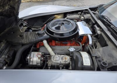 1976 Silver Corvette Red Leather Interior