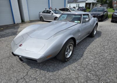 1976 Silver Corvette Red Leather Interior