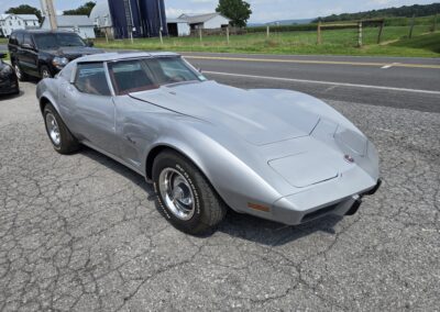 1976 Silver Corvette Red Leather Interior