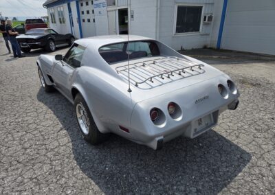 1976 Silver Corvette Red Leather Interior