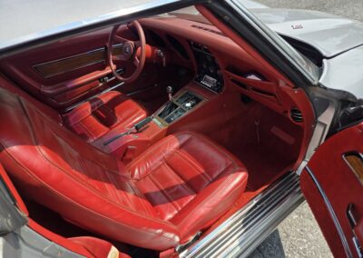 1976 Silver Corvette Red Leather Interior